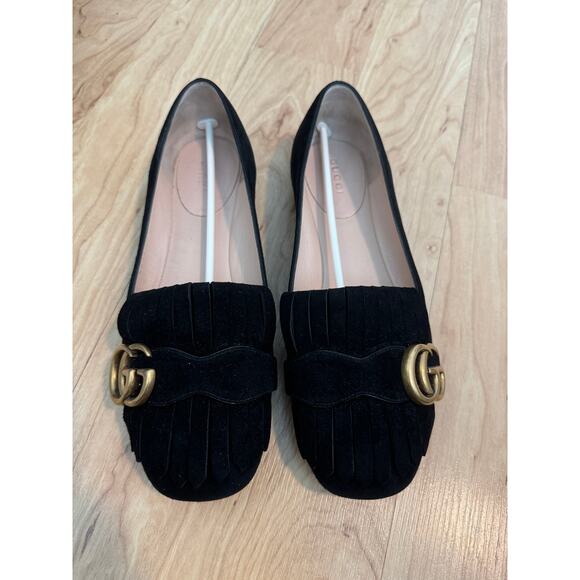 GUCCI GG Marmont Ballet Flats Suede - Picture 2 of 9